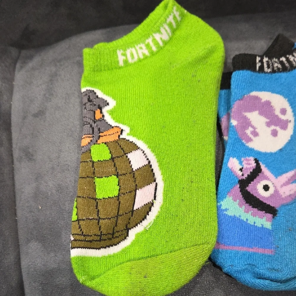 Fortnite Kids Socks - Green, Blue, and Red